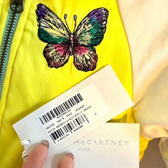 NWT Stella  McCartney Kids Reversible Butterfly Bomber Jacket.  Size 2 - Picture 4 of 15